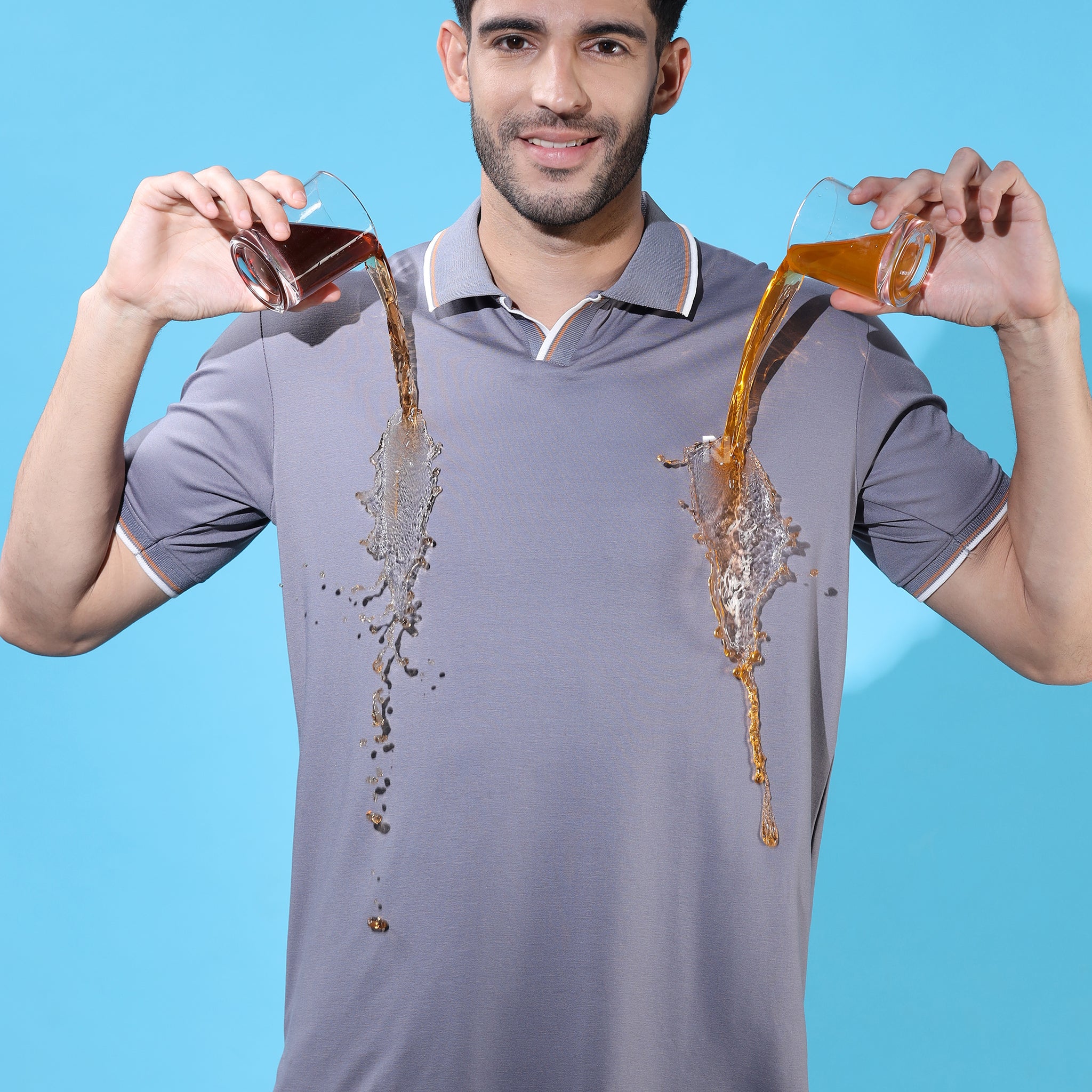 Cool Gray Polo T-Shirt