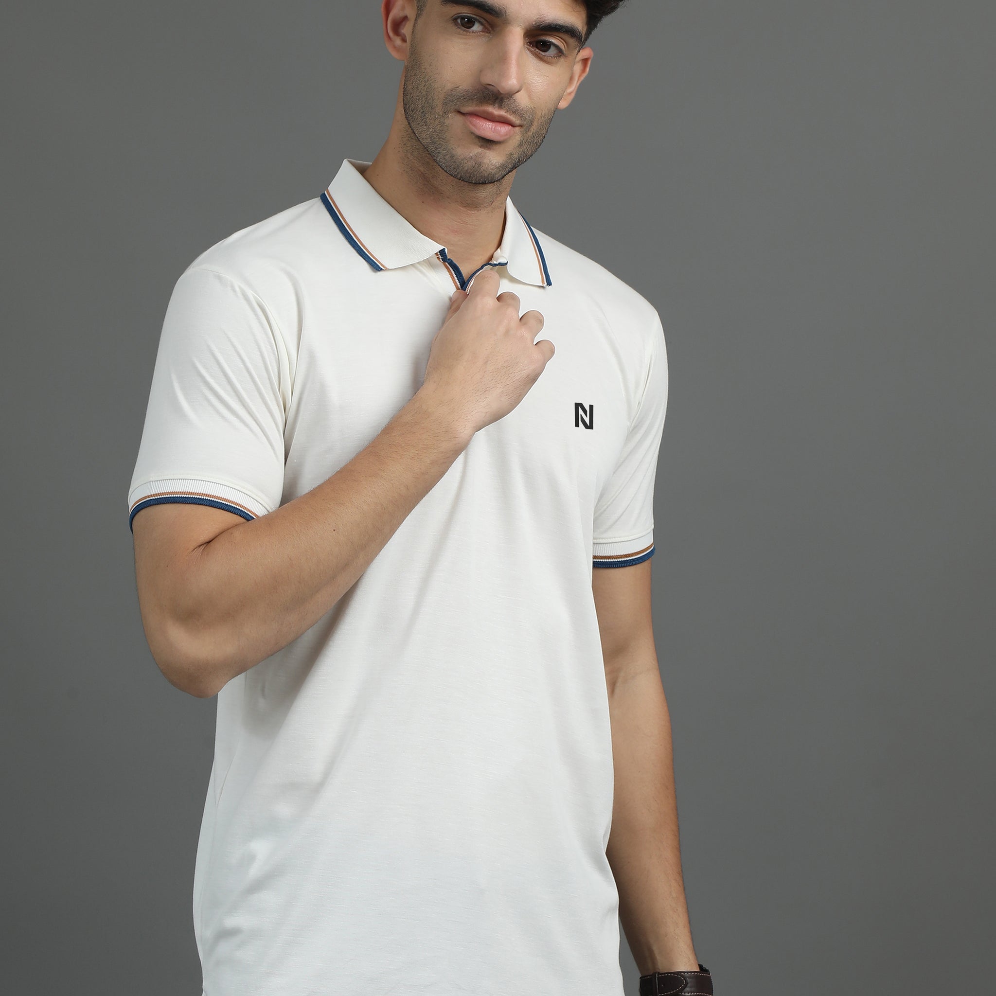 Alpine White Polo T-Shirt