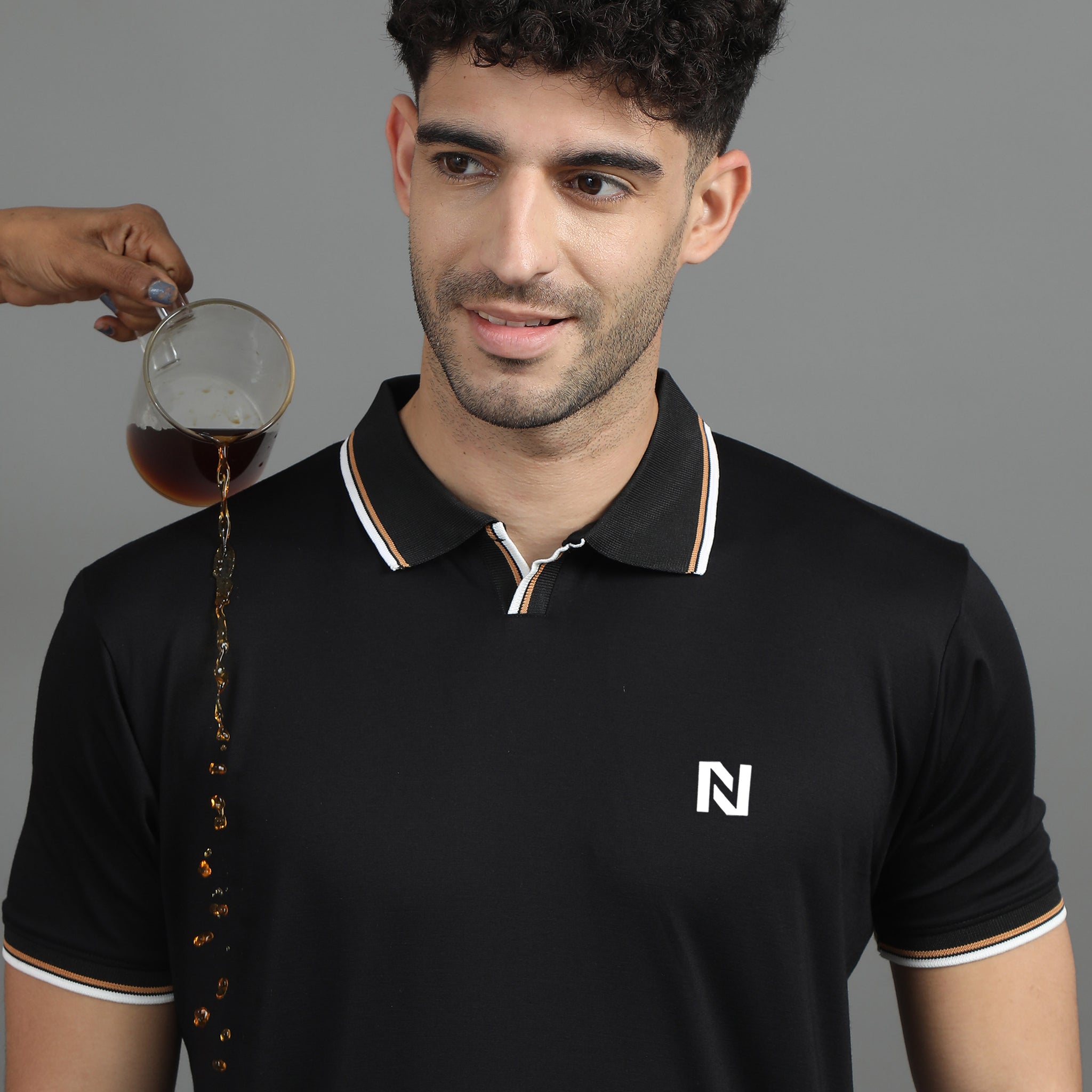 1000 Nights Black Polo T-Shirt