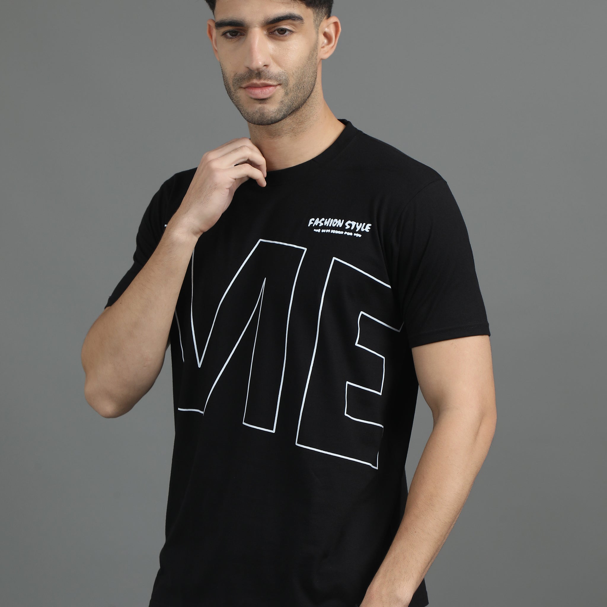 Jet Black Round neck T-Shirt