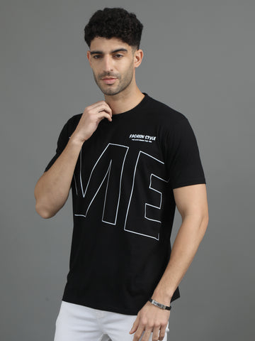 Jet Black Round neck T-Shirt