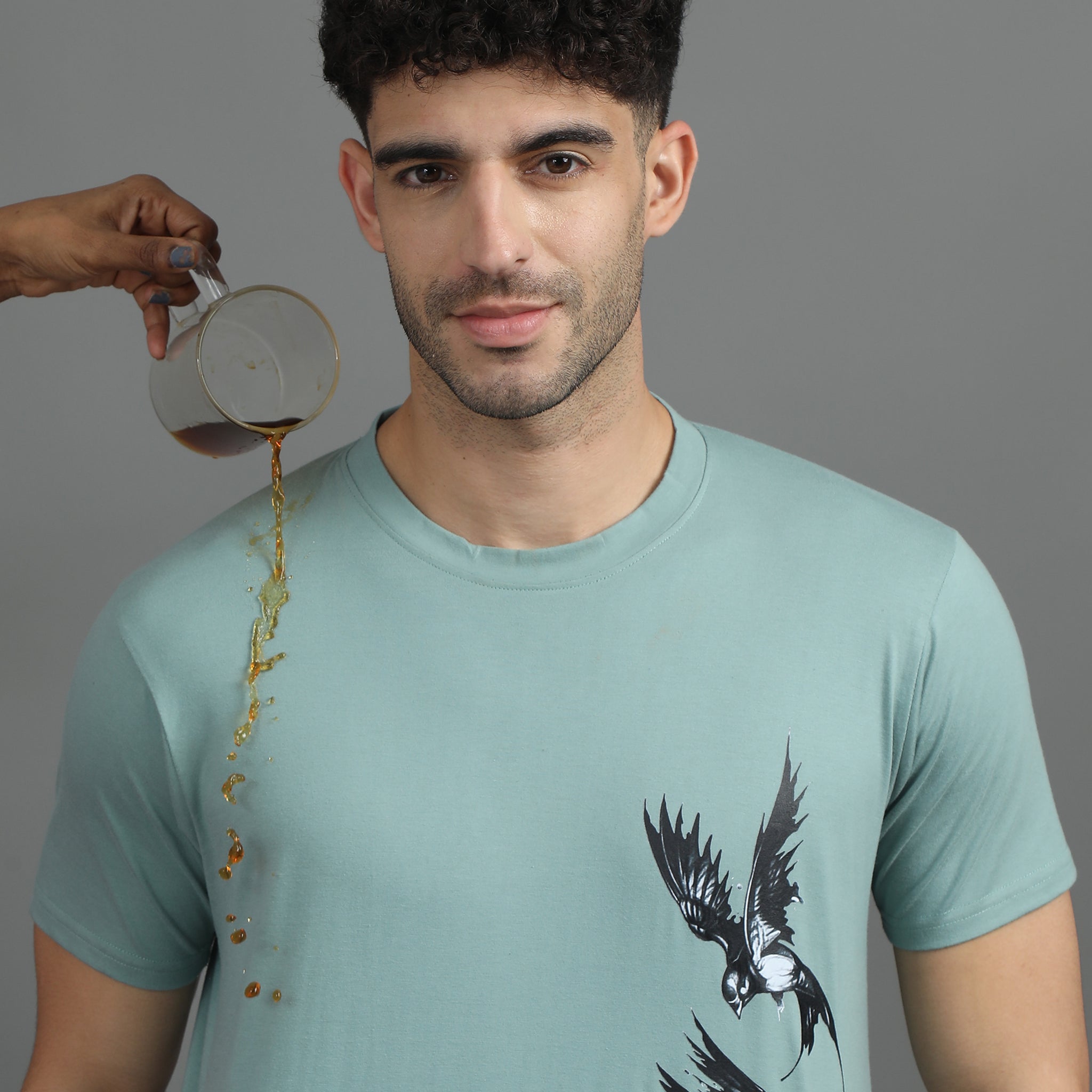 Emerald Green Round neck T-Shirt